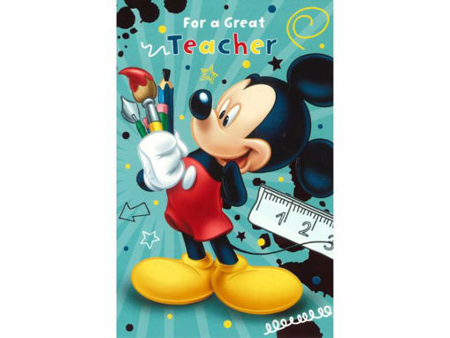 Picture of FOR A GREAT TEACHER MICKEY CARD